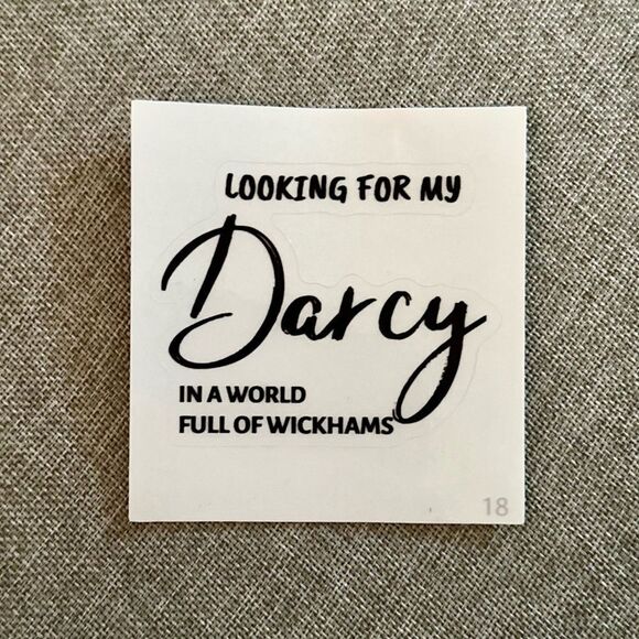 Jane Austen Pride and Prejudice Darcy Sticker - Picture 1 of 4
